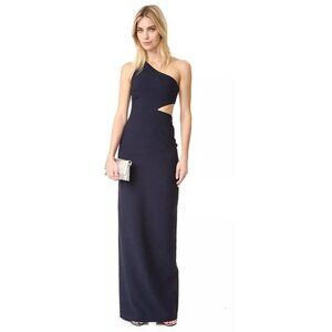 Cinq à Sept Midnight Blue One-Shoulder Gown
